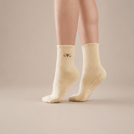 Bibi Quarter Crew Inside Out Grip Sock