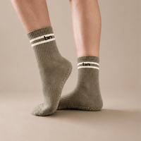 Sage Quarter Crew Inside Out Grip Sock