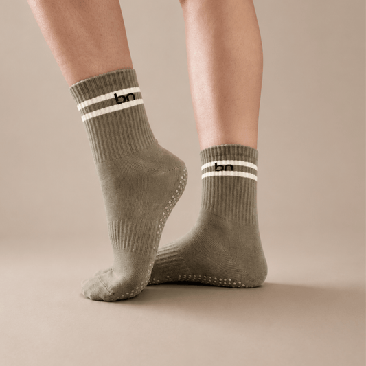 Sage Quarter Crew Inside Out Grip Sock