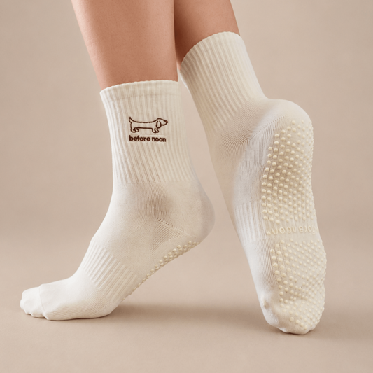 Louie Quarter Crew Inside Out Grip Sock
