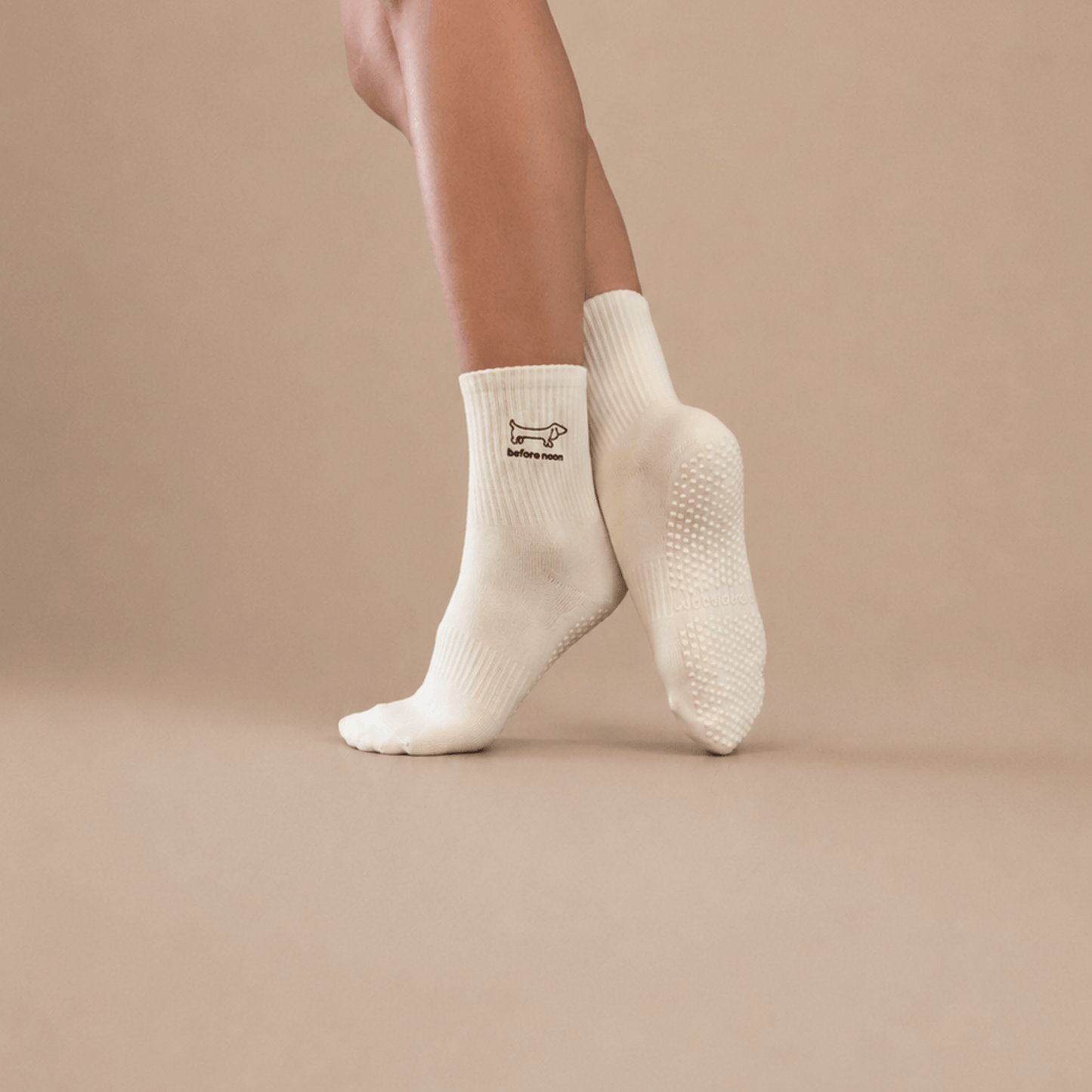 Louie Quarter Crew Inside Out Grip Sock
