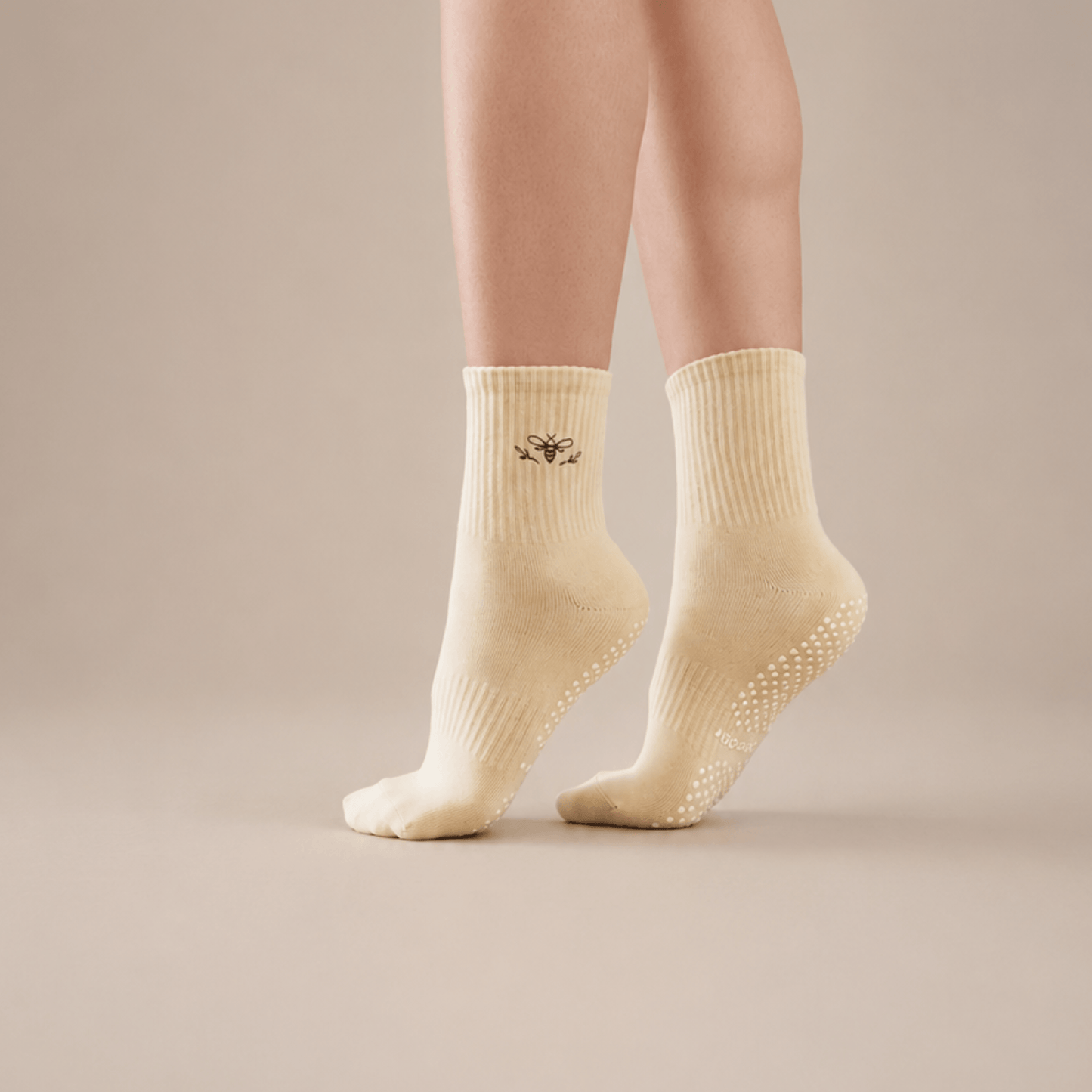 Bibi Quarter Crew Inside Out Grip Sock